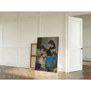 Jeunes Filles au Chien Deux des filles d'Alexandre Natanson - Pierre Bonnard | Reproduction Tableau Décoration murale affiche copie