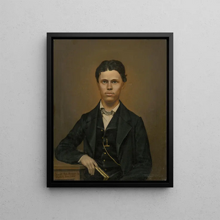 Johann Perger - Study of a Portrait of a Young Man with a Book.webp