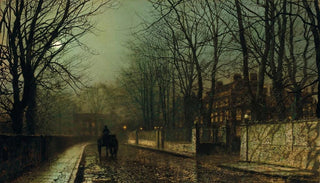 John Atkinson Grimshaw - A Wet Moon Putney Road.webp