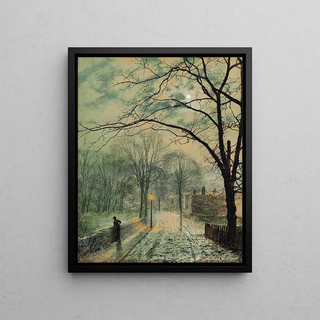 John Atkinson Grimshaw - A moonlit stroll Bonchurch Isle of Wight.webp