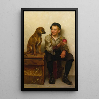 John George Brown - Teasing The Pup.webp