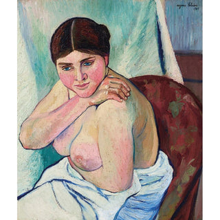 Juliette Assise au Fauteuil - Suzanne Valadon | Reproduction Tableau Décoration murale affiche copie