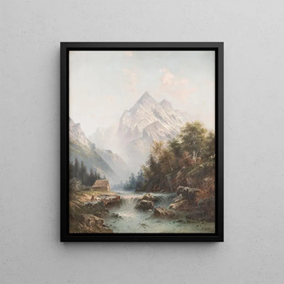 Karl Kaufmann - Wild stream in the mountains.webp