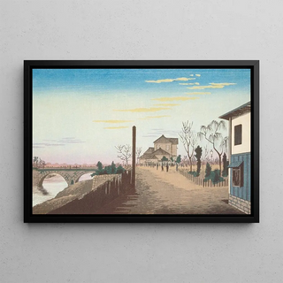 Kobayashi Kiyochika - Rising Sun from Yorozubashi Bridge.webp