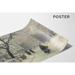 Kongens Nytorv, Copenhagen in Winter - Paul Fischer | Reproduction Tableau Décoration murale affiche copie