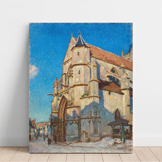 L'Église de Moret Le Soir - Alfred Sisley | Reproduction Tableau Décoration murale affiche copie