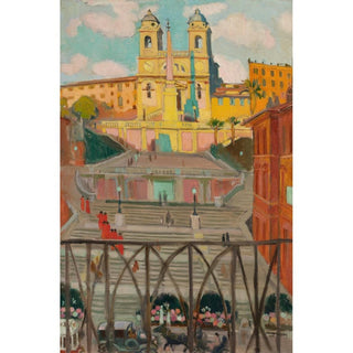 L’Escalier d’Espagne et la Trinité-des-Monts, le soir - Maurice Denis | Reproduction Tableau Décoration murale affiche copie