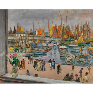 L’Île d’Yeu, fenêtre ouverte sur le port - Henri Lebasque | Reproduction Tableau Décoration murale affiche copie
