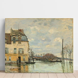 L’Inondation à Port-Marly - Alfred Sisley | Reproduction Tableau Décoration murale affiche copie