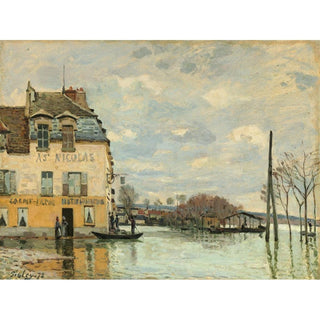 L’Inondation à Port-Marly - Alfred Sisley | Reproduction Tableau Décoration murale affiche copie