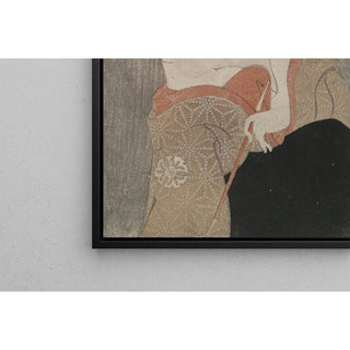 L'acteur Matsumoto Yonesaburō dans le rôle de Shinobu, posant en courtisane Kewaizaka no Shōshō, dans la pièce Un mélange d'histoires de vengeance - Tōshūsai Sharaku | Reproduction Tableau Décoration murale affiche copie