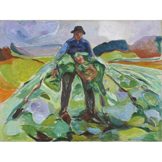 L'homme dans le champ de choux - Edvard Munch | Reproduction Tableau Décoration murale affiche copie