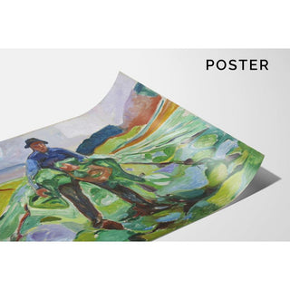 L'homme dans le champ de choux - Edvard Munch | Reproduction Tableau Décoration murale affiche copie