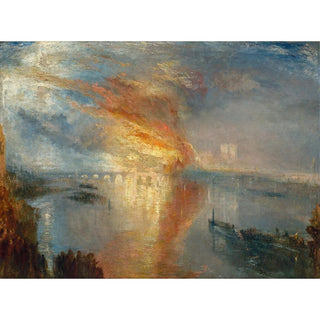 L'incendie des maisons des Lords et des Communes, le 16 octobre 1834 - Joseph Mallord William Turner | Reproduction Tableau Décoration murale affiche copie
