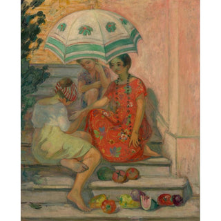 La Diseuse de Bonne Aventure, Sainte-Maxime - Henri Lebasque | Reproduction Tableau Décoration murale affiche copie