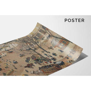 La Place du Théâtre Français - Camille Pissarro | Reproduction Tableau Décoration murale affiche copie