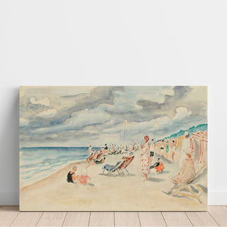 La Plage de Deauville - Henri Lebasque | Reproduction Tableau Décoration murale affiche copie