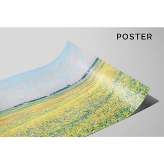 La Plaine de Gennevilliers, Champs Jaunes - Gustave Caillebotte | Reproduction Tableau Décoration murale affiche copie