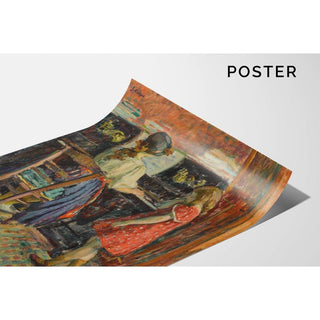 La leçon de piano Marthe et Nono - Henri Lebasque | Reproduction Tableau Décoration murale affiche copie