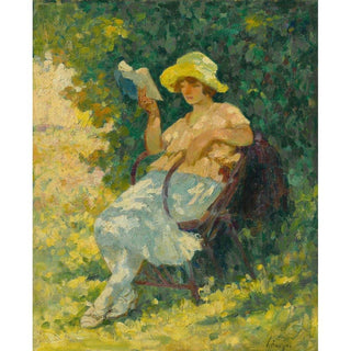 La lecture au jardin - Henri Lebasque | Reproduction Tableau Décoration murale affiche copie
