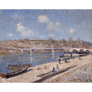 La plage à Saint-Mammès - Alfred Sisley | Reproduction Tableau Décoration murale affiche copie