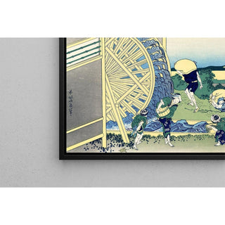 La roue à eau à Onden - Katsushika Hokusai | Reproduction Tableau Décoration murale affiche copie