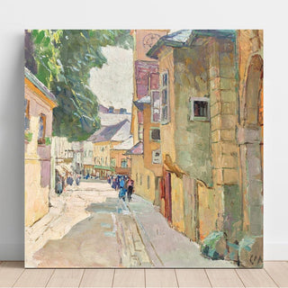 La rue Dr. Seipel à Mödling - Carl Moll | Reproduction Tableau Décoration murale affiche copie