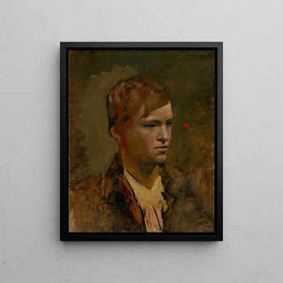 Ladislav Mednynszky - FairHeaded Boy with Red Point in the Background.webp