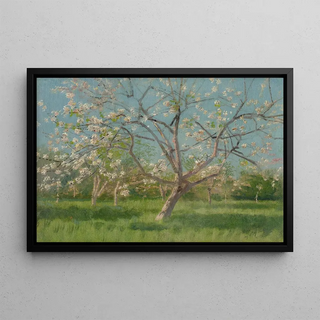 Ladislav Mednynszky - Study of Blooming Trees in an Orchard.webp
