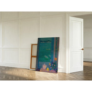 Le Bouquet à la Fenêtre, Villefranche-sur-Mer - Henri Le Sidaner | Reproduction Tableau Décoration murale affiche copie