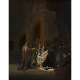 Le Cantique de Siméon - Rembrandt van Rijn | Reproduction Tableau Décoration murale affiche copie