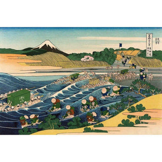 Le Mont Fuji vu depuis Kanaya - Katsushika Hokusai | Reproduction Tableau Décoration murale affiche copie