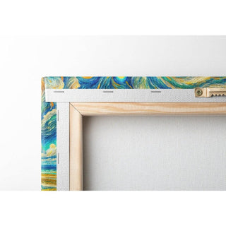 Le Mont Saint-Michel avec le style de Van Gogh | Intelligence artificielle | Reproduction Tableau Décoration murale affiche copie