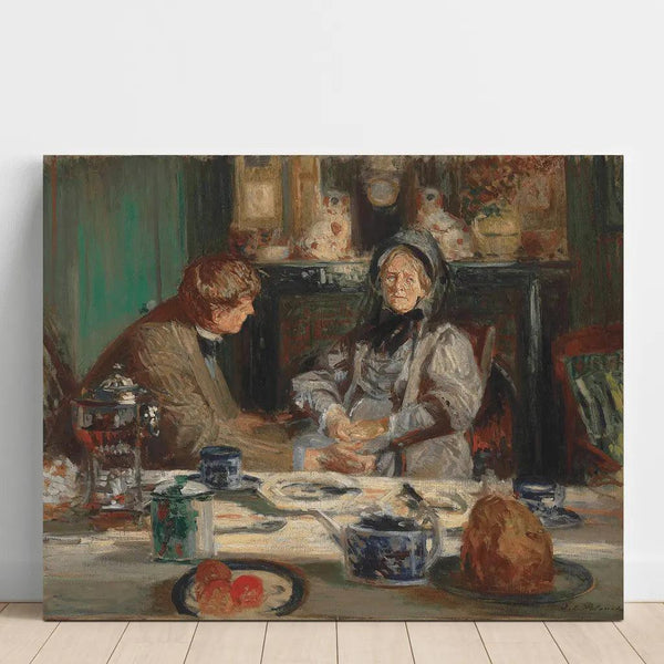 Riproduzione del dipinto Il Pittore Sickert e sua Madre, Colazione a Neuville - Jacques-Émile Blanche