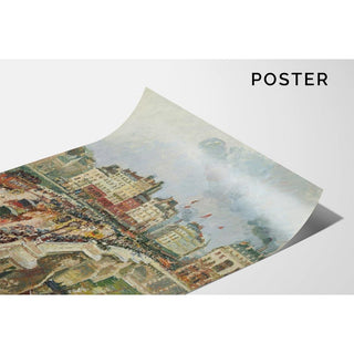 Le Pont-Neuf, Après-Midi de Pluie - Camille Pissarro | Reproduction Tableau Décoration murale affiche copie