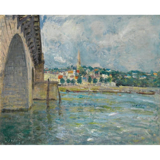Le Pont de Saint Cloud - Alfred Sisley | Reproduction Tableau Décoration murale affiche copie