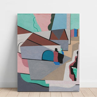 Le Village - Georges Valmier | Reproduction Tableau Décoration murale affiche copie