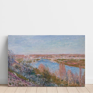 Le Village de Champagne au Coucher du Soleil, Avril - Alfred Sisley | Reproduction Tableau Décoration murale affiche copie