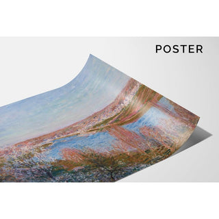 Le Village de Champagne au Coucher du Soleil, Avril - Alfred Sisley | Reproduction Tableau Décoration murale affiche copie