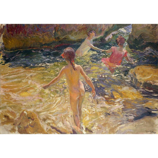 Le bain, Jávea - Joaquín Sorolla | Reproduction Tableau Décoration murale affiche copie