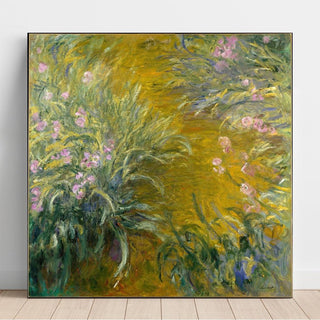 Le chemin à travers les Iris - Claude Monet | Reproduction Tableau Décoration murale affiche copie