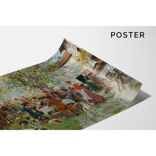 Le déjeuner des chasseurs - Raffaello Sorbi | Reproduction Tableau Décoration murale affiche copie