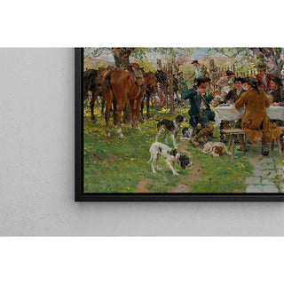 Le déjeuner des chasseurs - Raffaello Sorbi | Reproduction Tableau Décoration murale affiche copie