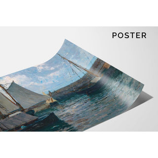 Le port de Camogli - Alfred Zoff | Reproduction Tableau Décoration murale affiche copie