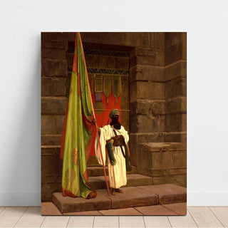 Le porteur debout, déployant le drapeau sacré - Jean-Léon Gérôme | Reproduction Tableau Décoration murale affiche copie