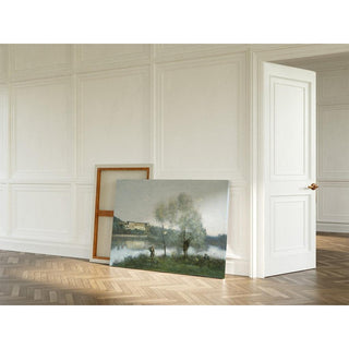 Les Baigneuses de Ville-d'Avray - Jean-Baptiste Camille Corot | Reproduction Tableau Décoration murale affiche copie