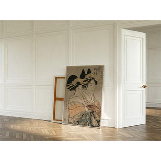 Les courtisanes Kasugano et Utahama de Tamaya - Kitagawa Utamaro | Reproduction Tableau Décoration murale affiche copie
