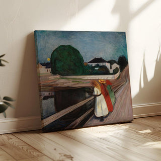 Les filles sur le pont - Edvard Munch | Reproduction Tableau Décoration murale affiche copie