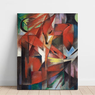 Les renards - Franz Marc | Reproduction Tableau Décoration murale affiche copie