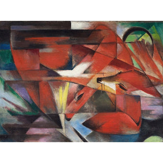 Les renards - Franz Marc | Reproduction Tableau Décoration murale affiche copie